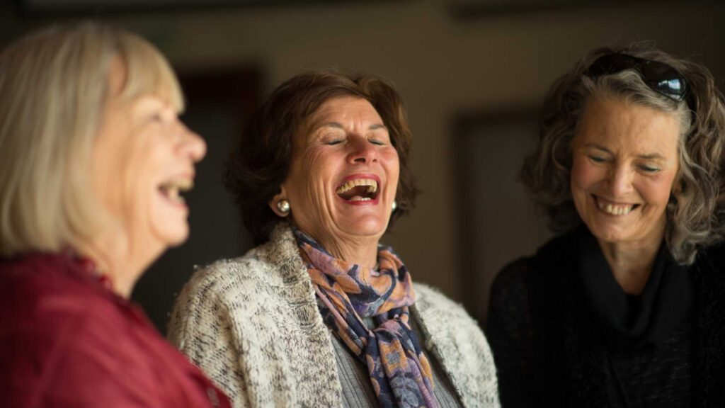 Older Australian women laughing