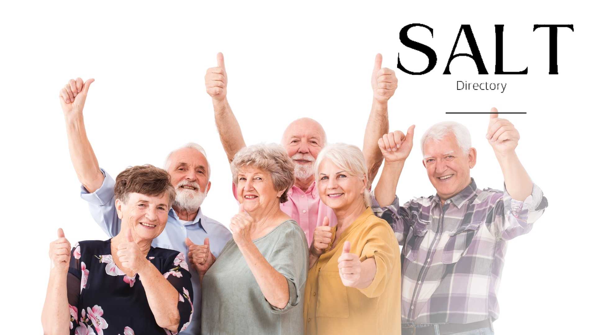 Group of older Australians giving a thumbs up.